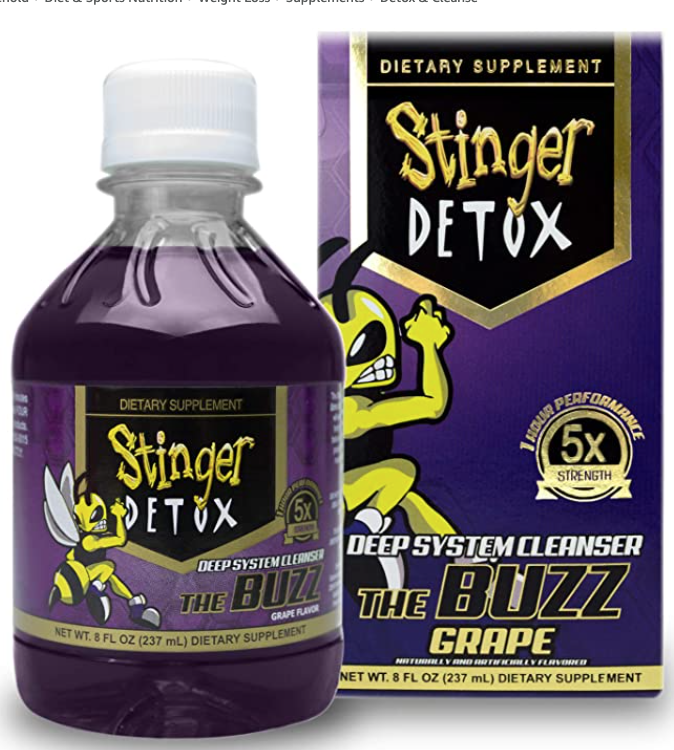 Stinger Detox Buzz 5X Extra Strength Drink – Grape Flavor – 8 FL OZ